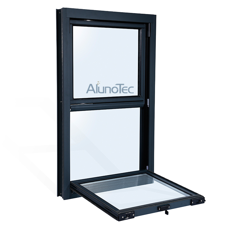 Aluminum Double Hung Vertical Sliding Window 