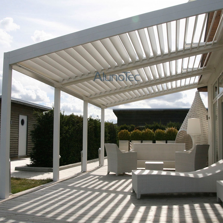 Pergola Louvre Roof System With LED Lights