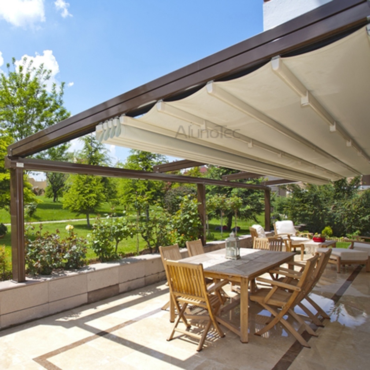 Retractable Awning PVC Pergola Roof Cover
