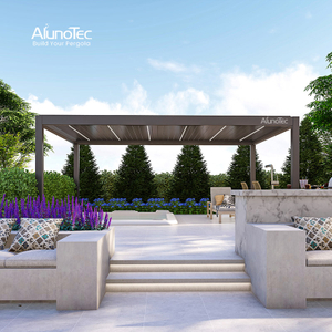 New Arrival Heavy Structure Pergo-M8 Bioclimatic Pergola Aluminum Canopy Outdoor Gazebo Roof Kit Sun Louver Patio Roofs 