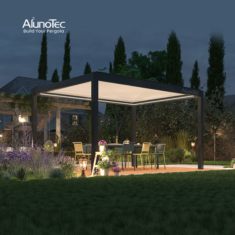 AlunoTec Pergola Manufacturers Opening Roofs Sun Louver Aluminum Awning