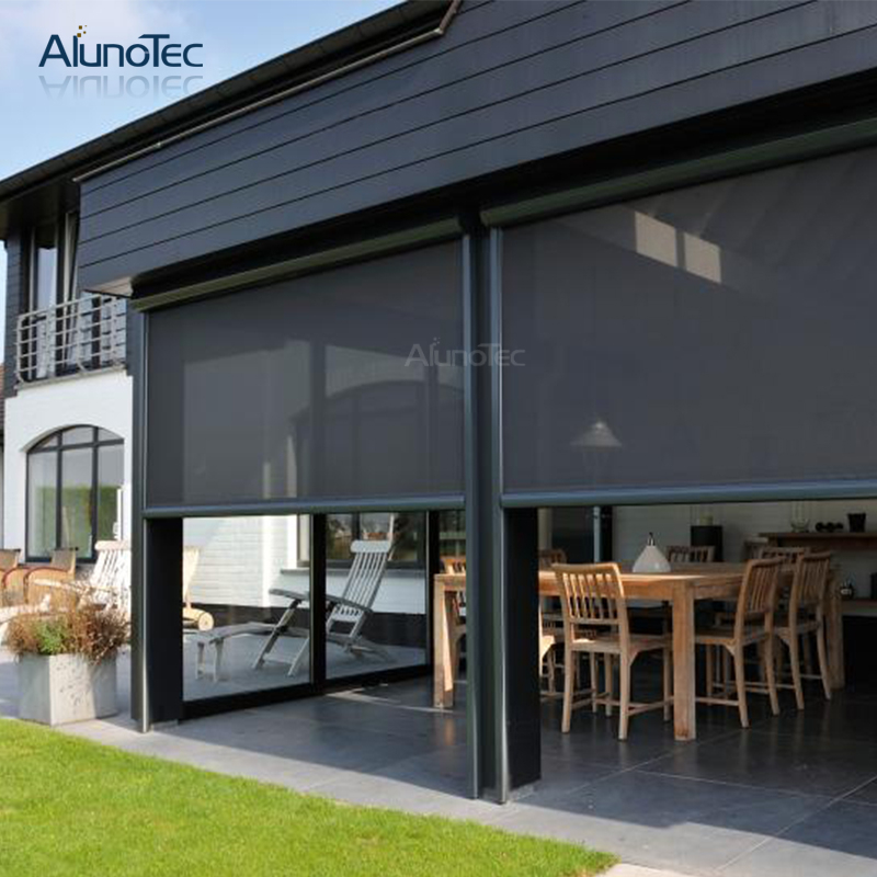 Factory Price Windproof Patio Sun Shade Vertical Curtain Motorized Anti