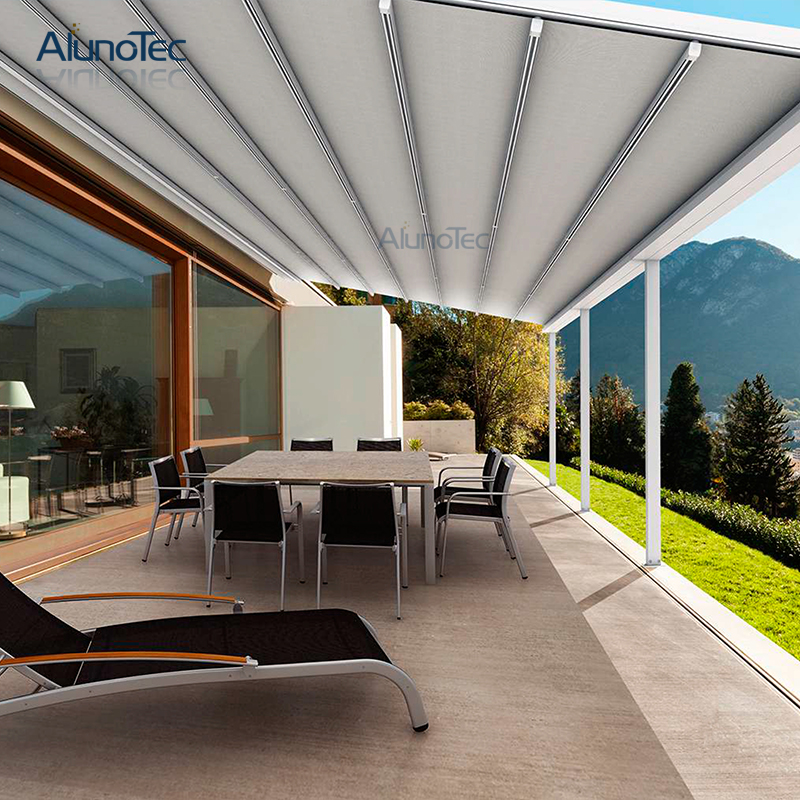Outdoor Awning Adjustable Gazebo Electric Tent Retractable Roof For Patio