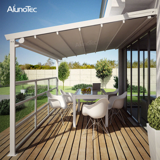 Retractable Patio Shade Awnings Pergola For Restaurant