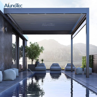 Remote Controlled Opening Louvre Roof Pergola Systems For Swimming Pool