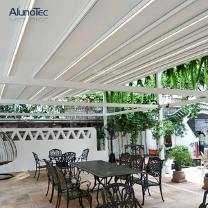 Outdoor Shading Pvc Pergola With Side Sun Screen