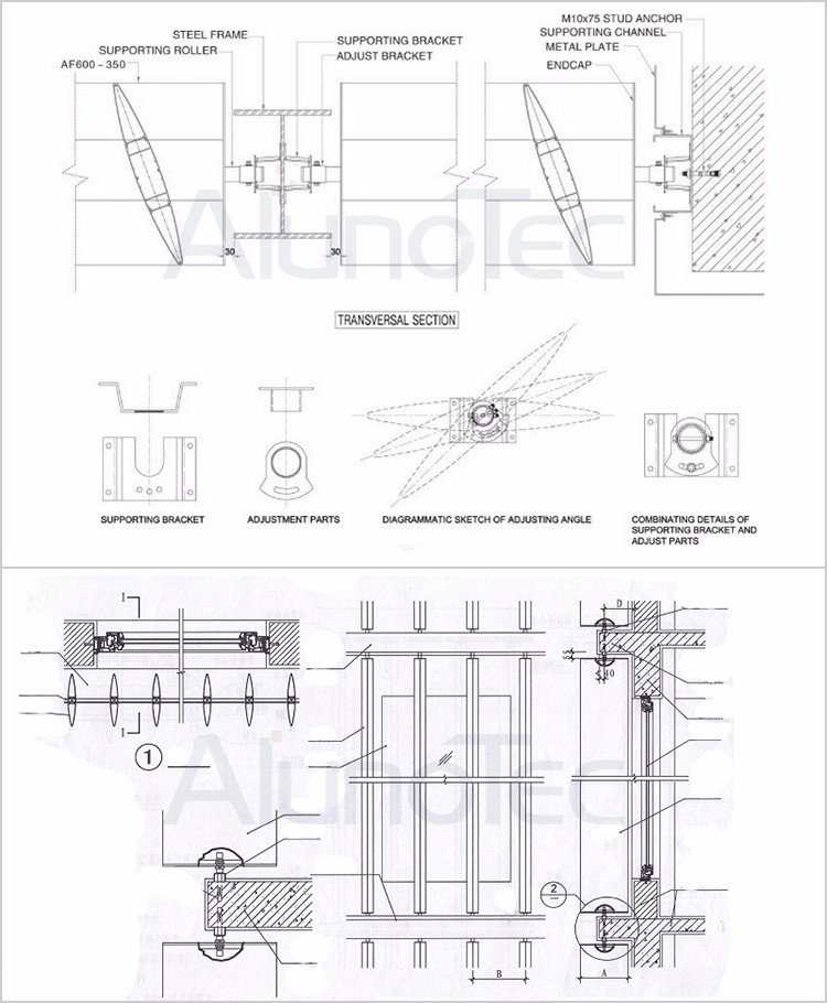 Decorative Sunshade Vertical Aluminium Sun Louver for Building Facade