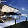 Folding Pergola Retractable Gazebo Awning Waterproofing With Louvered Roof