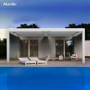 Remote Control Garden Shading Aluminum Louver Roof Pergola Gazebo