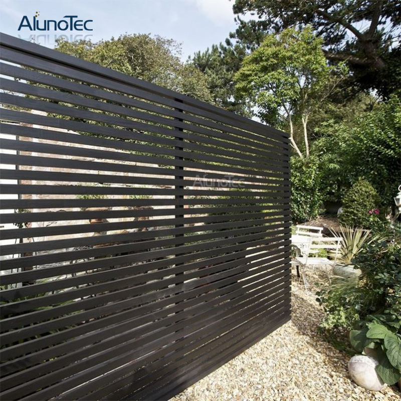 Horizontal Garden Fence Privacy Screen Panel Aluminium Slat Fence Vertical 