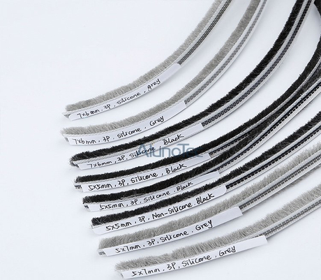 Durable Waterproof Brush Seal Strip Weather Strip Felpa wool Strip