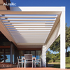China Aluminum Louver Roof Waterproof Retractable Pergola Gazebo for Backyard