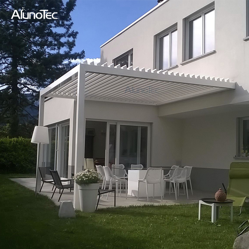 Outdoor Retractable Awnings Aluminum Pergola Gazebo With Electric System