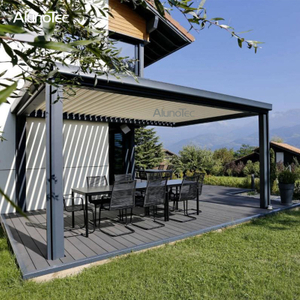 Automatic Outdoor Electric Pergolas Louvered System Opening Roof Pergola 