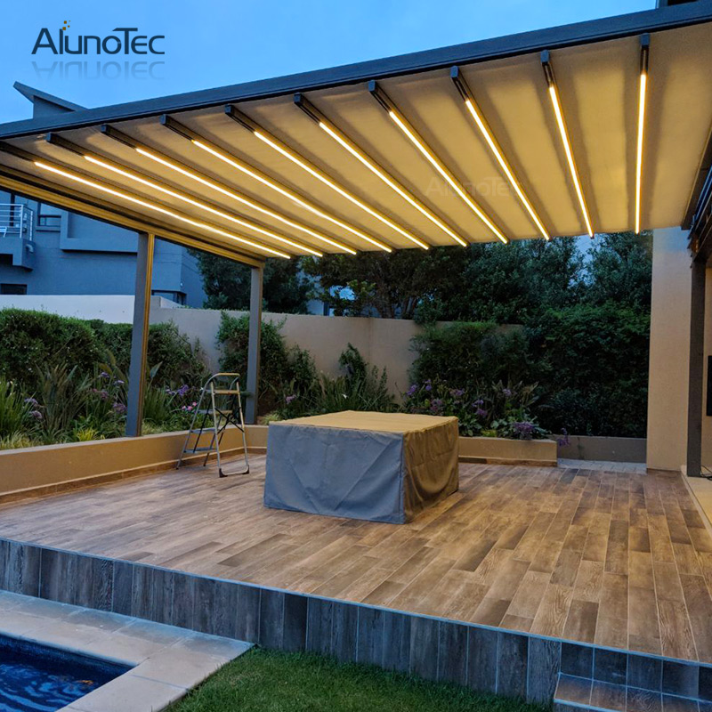 4x4 Electric Awning Retractable Roof, Canvas Patio Awnings