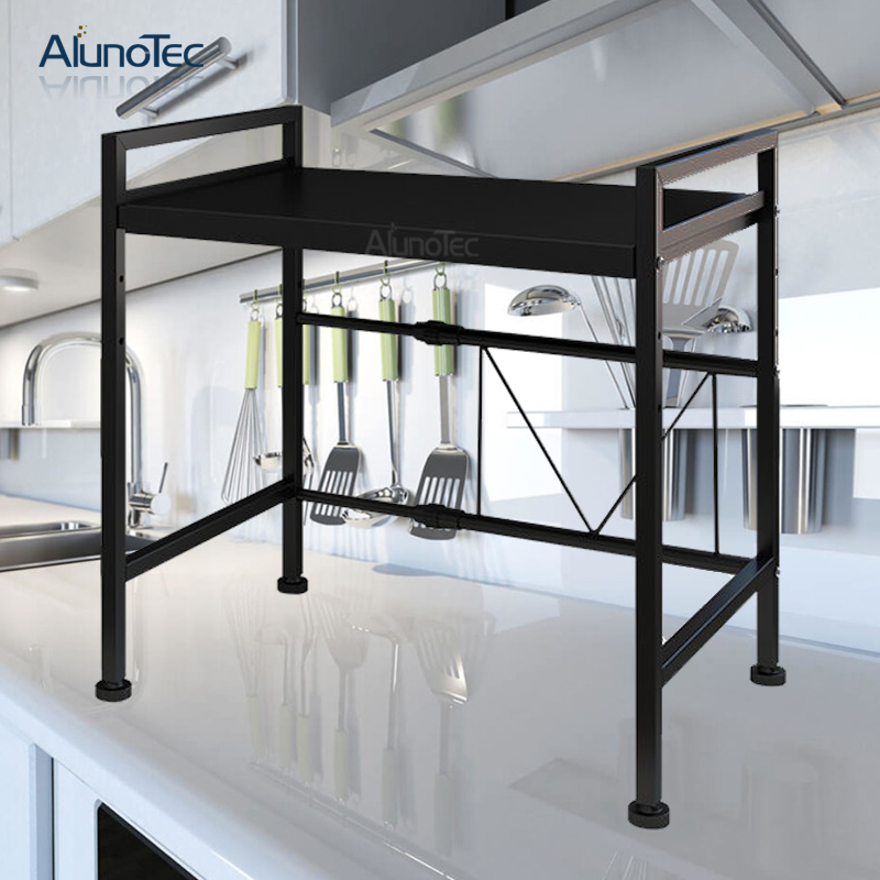 Adjustable Kitchen Storage Shelves Microwave Stainless Steel Oven Shelf Rack