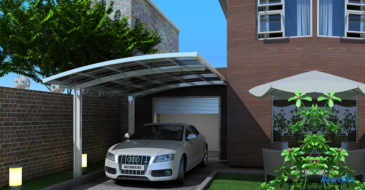 Car Canopy Single Car Carports - Aluminum Pergola-AlunoTec