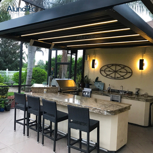  Motor Gazebo Aluminium Pergola Systems With Led Lights