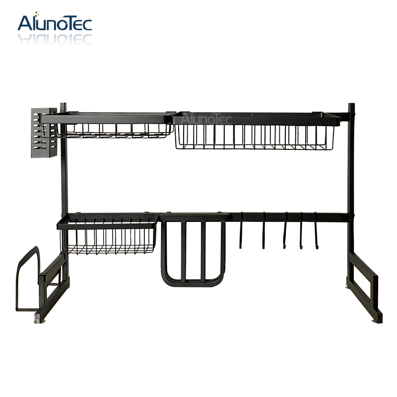Space Saver 65cm Strong Black Drainer Dish Holder Kitchen Sink Drying Rack