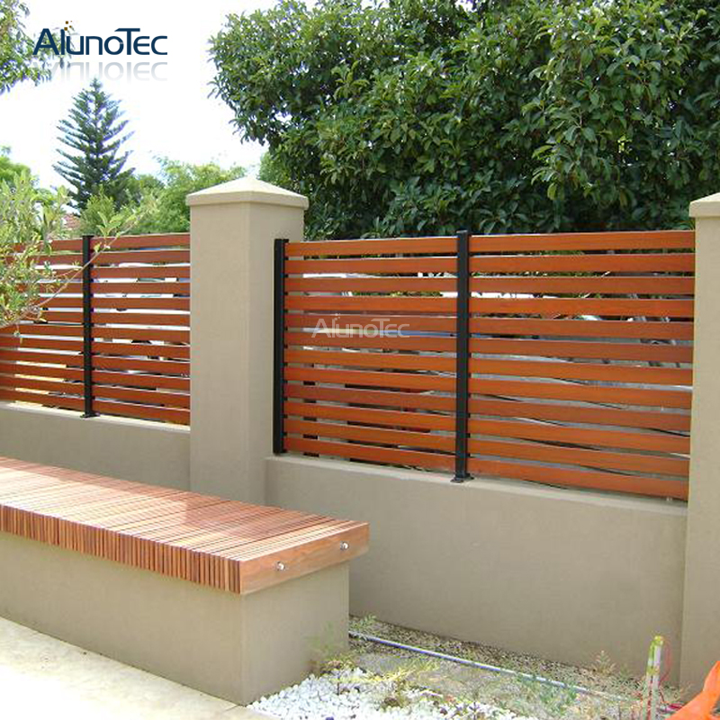 Horizontal Garden Fence Privacy Screen Panel Aluminium Slat Fence Vertical 