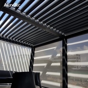 Unique Design Sun Shading Bioclimatic Pergola Aluminum Slats For Patio 