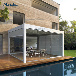 Customized Louvered Roof Aluminum Pergola Kits With Screen