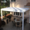 Outdoor Powder Coated Patio Electric Shutter Roof Pergola in Dark Grey Color