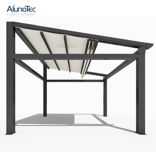 Electric Gazebo Waterproof Awning Pergola With Louvered Roof