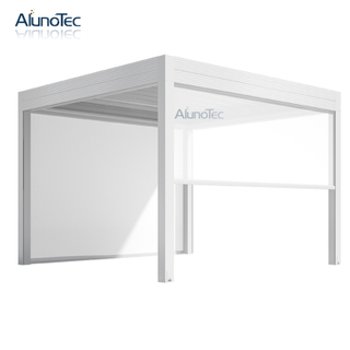 China Hot Sale Manual Outdoor Vertical Curtain Windows Sun Screen Waterproof Roller Blinds for Pergola