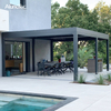 Shade Gazebo Aluminum Waterproof Louvre Roof Pergola with Outdoor