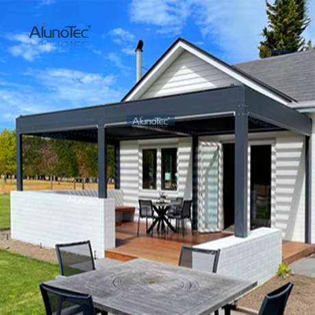 AlunoTec 3x3 4x4 Size Patio Outdoor Installation Structures Pergola Ideas Louvre Roof Price for Quote