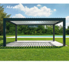 AlunoTec Outdoor Opening Roof Systems Motorized Grey 3x4 Meter Pergola Covers Designs with Fencing