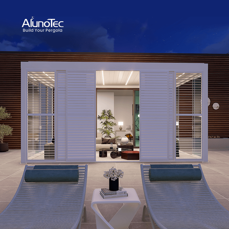 AlunoTec Creates Home Garden Luxury Glamping Pergola Leisure Area