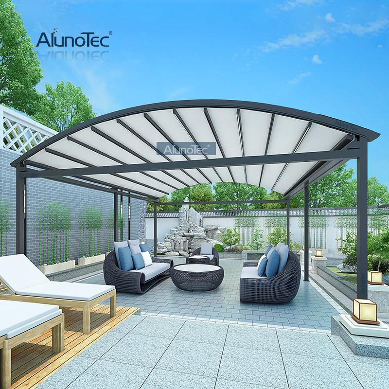 AlunoTec Customize Waterproof Outdoor Motorized Retractable Awning for Garden
