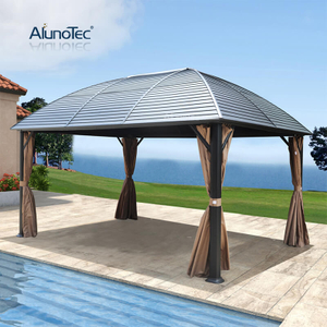 Freestanding Windproof Patio Polycarbonate Roof Sunroom Outdoor House Pavilion Tent Pergola Hardtop Gazebo