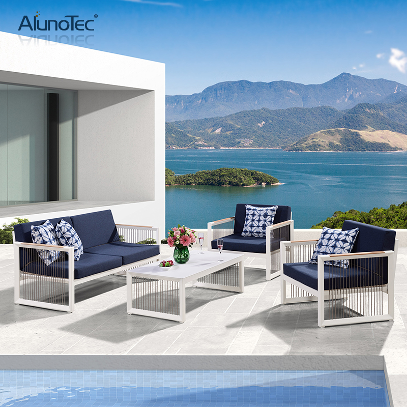 Exquisite Sofa Set Outdoor Leisure Aluminum Garden Patio Sectional Sofa Furniture