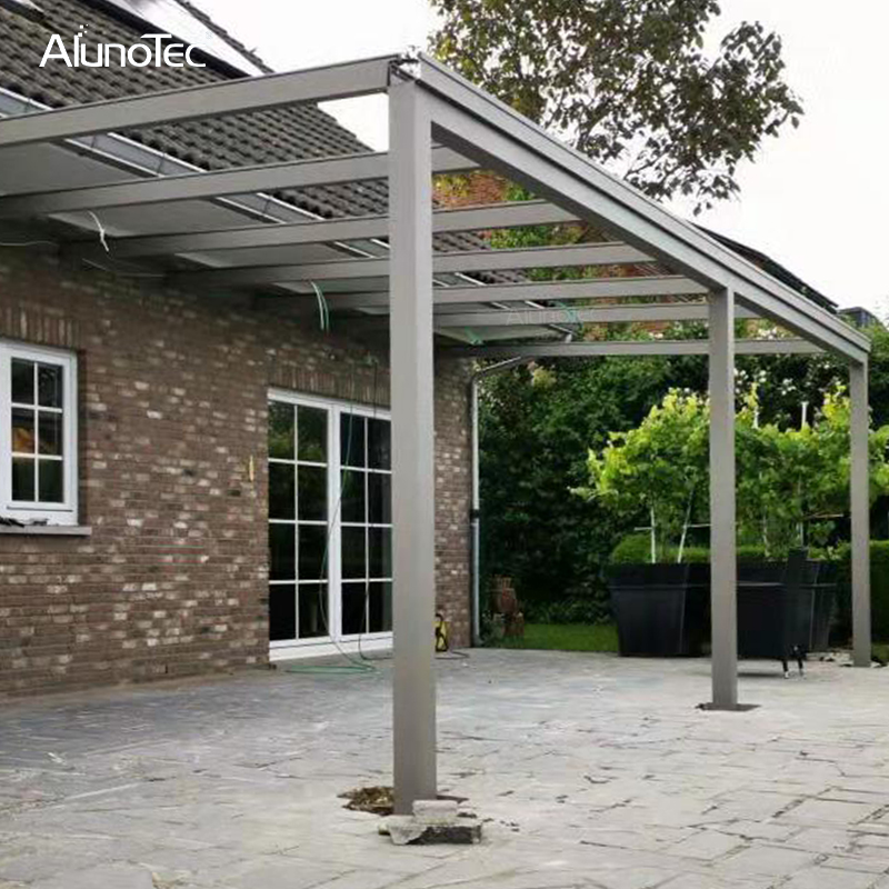 Aluminum Terrace Canopy Free Standing Awnings Louvered Roof Retractable Pergola Patio Cover On Alunotec - Freestanding Metal Roofing Patio Cover