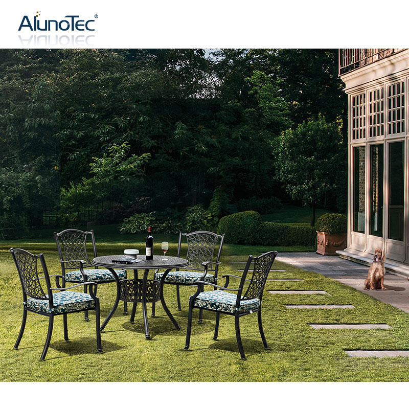 Outdoor Dining Set Round Table And Chair Garden Furniture Dining Set