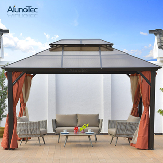 Stand Alone Sun Block Waterproof Aluminium Polycarbonate Gazebo 
