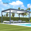 Backyard Shade Modern Covered Attaching House Bioclimatic Car Pergola Shade Canopy for Outdoor Living