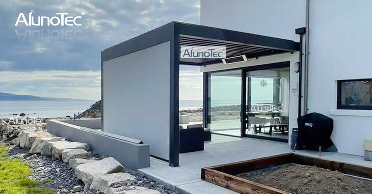 Adjustable Louvered Pergola and Patio Cover from AlunoTec