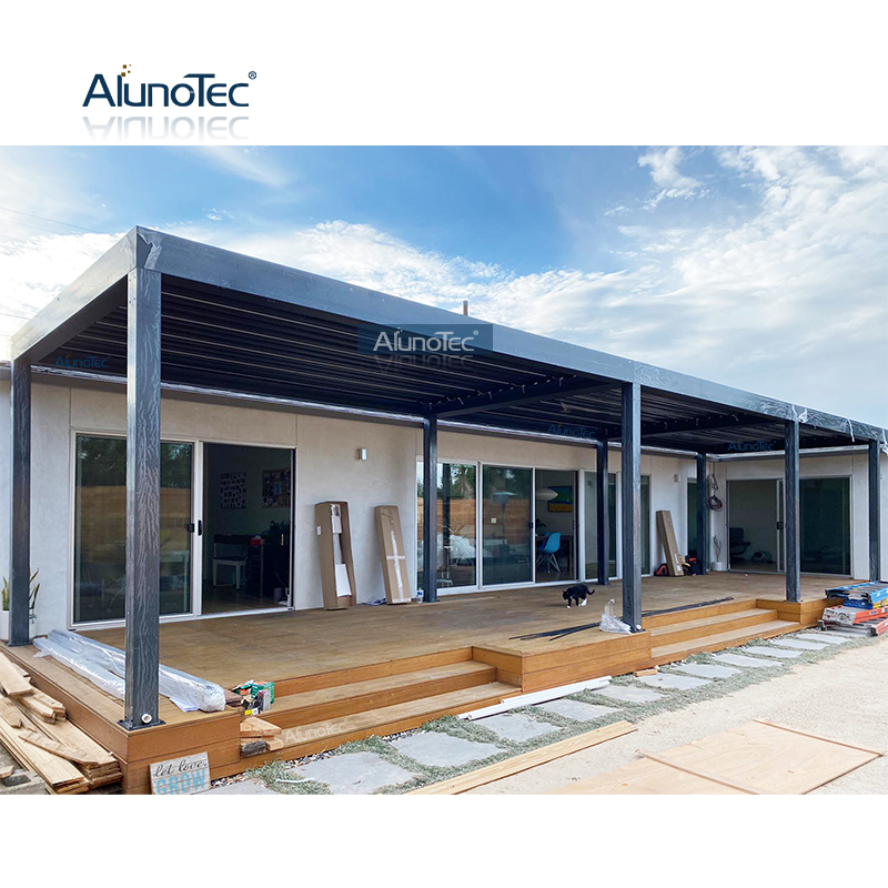 AlunoTec Aluminium Patio Canopy Sunshades Gazebo Bioclimatic Pergolas for Outdoor