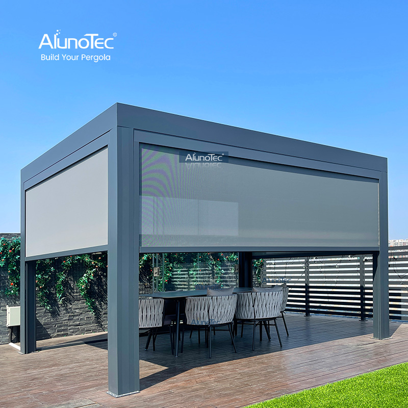  ALUNO 14 Feetx12 Feet Enclosed Withstand Rain Snow Pergola Roof
