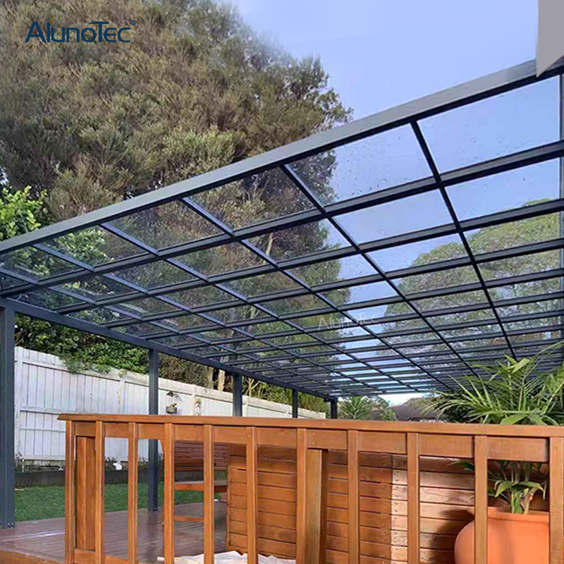 Powder Coated Frame Polycarbonate Canopy For Outdoor Patio