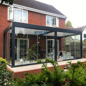 AlunoTec Customized 19ft 25ft Pergola Space Attached Wall Louvered Pergolas for USA Pricing