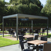 AlunoTec Outdoor Opening Roof Systems Motorized Grey 3x4 Meter Pergola Covers Designs with Fencing