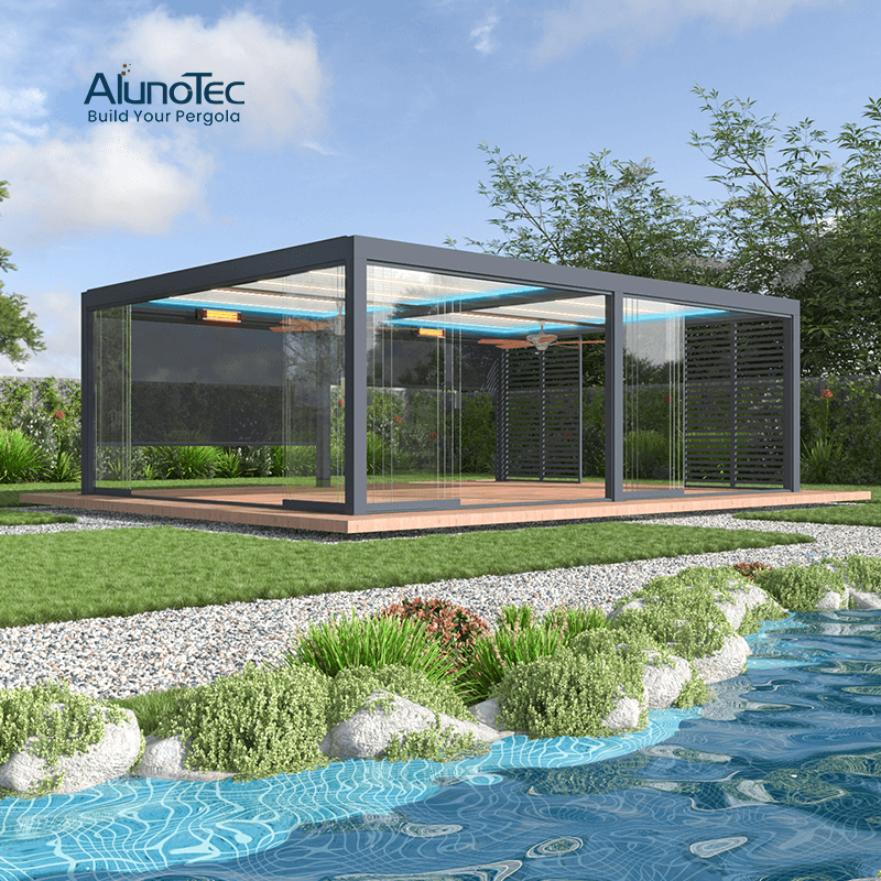 AlunoTec Creates Home Garden Luxury Glamping Pergola Leisure Area
