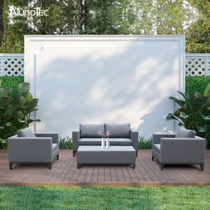 Luxury Outdoor Aluminium Garden Patio Furniture Double and Single Sofa Sets