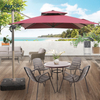 Rectangular Patio Umbrella Outdoor UV Resistant Canopy with Push Bottom