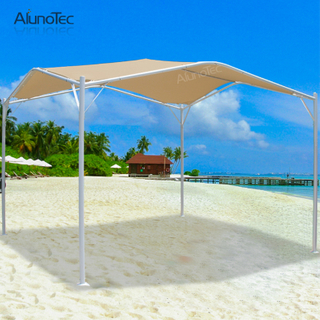 3d Cambered Patio Canopy Polyester Fabric Awning Outdoor With Steel Frame